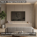 Home Media Wall CAD Plans | CNC-Ready Woodwork Pack | Ren A